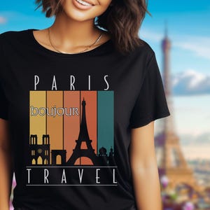 Travel Shirt Travel Gift for Couples Vintage Retro Shirt for Vacation Shirt for Paris Europe Trip Shirts Travel Lover Gift Idea retro shirt