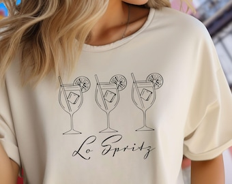 Aperol Spritz Tee: Italian Cocktail Graphic Bella Canvas Shirt