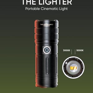 Bestes Geschenk für Fotografen | Professionelles, tragbares kinoreifes Licht für Fotografen und Videofilmer | Das Feuerzeug Max 2 | CRI 90+