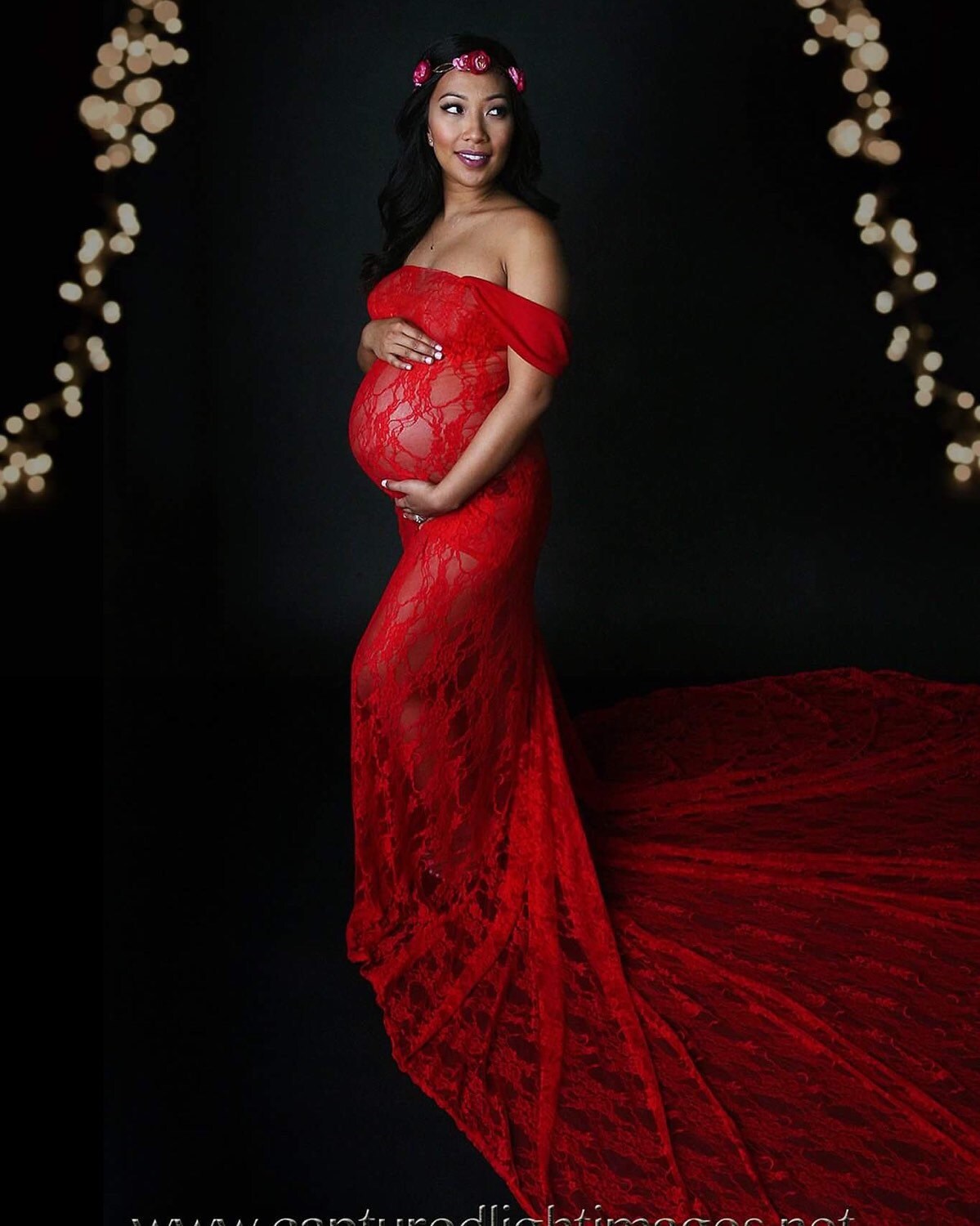 Lace Gown Dress Wear Babyshower 50