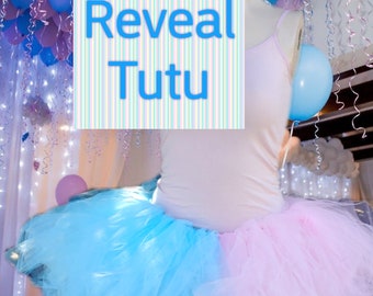 Gender Reveal Tutu Skirt/ pink and blue tutu skirt/Tule Skirt/ maternity fashion / pink blue skirt/ ballerina skirt/ prom skirt/ pink tule