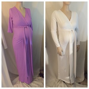 Maternity V-neck fitted Dress/ maternity gown/ baby shower dress/ photoshoot maternity/gender reveal Dress/bridal /Prom Dress/Evelyn Dress image 4