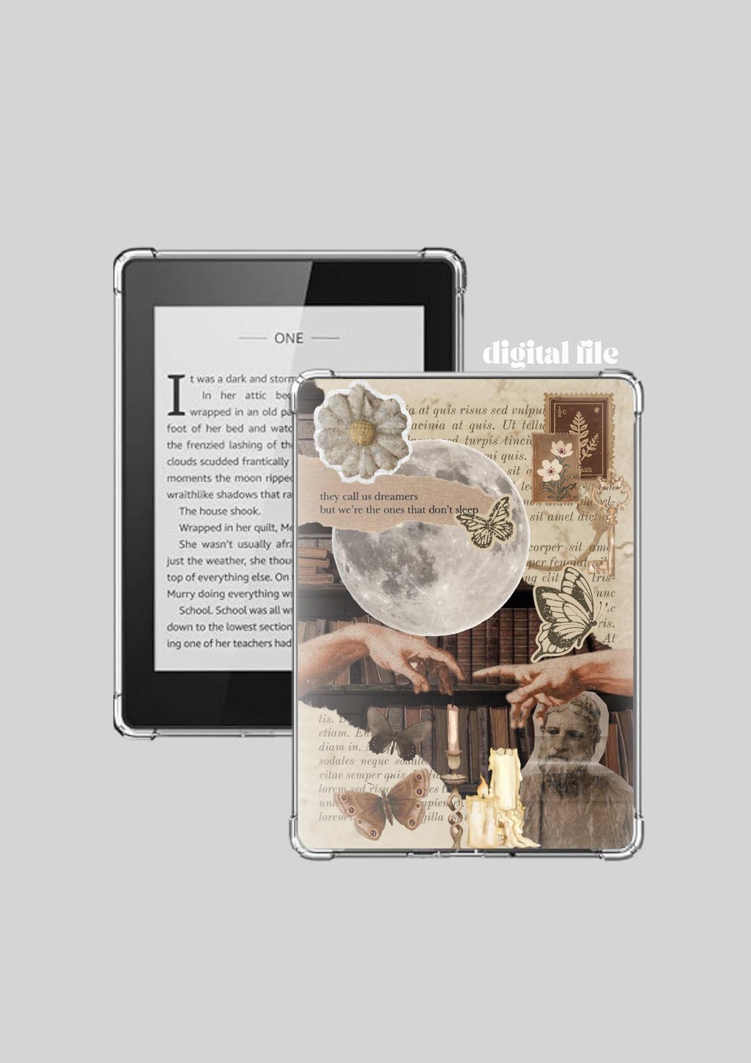 Kindle Insert - Dark Academia - Instant Download - Digital File - Etsy