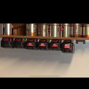 4 pack milwaukeee battery holder wall mounted