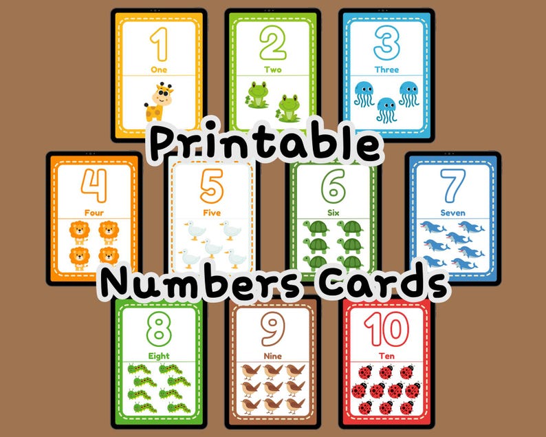 Printable Alphabet & Numbers Flash Cards | Ready to Print - Etsy