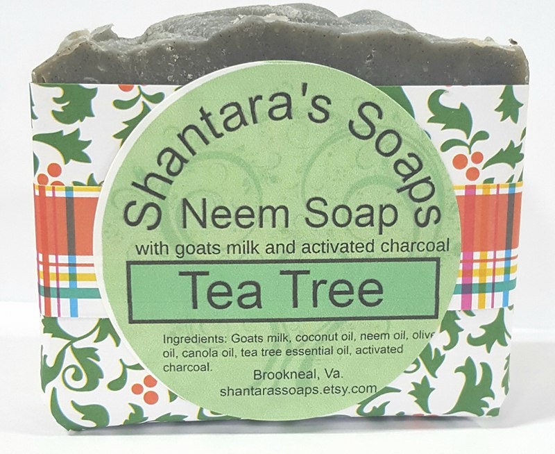 Neem Oil Soap Facial soap Tea Tree Essential Oil Acne soap Etsy