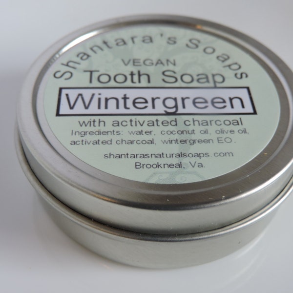 Tooth Soap, Wintergreen Tooth Soap, Vegan Tooth Soap, Activated Charcoal Tooth Soap, Teeth Soap, Teeth Cleaning, Soap For Teeth, Holistic