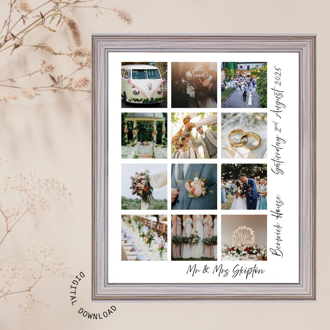 Wedding Highlights, Collage Print, Personalised Digital Print - Etsy