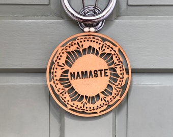 Namaste Sign, Namaste Wall Art, Namaste Hanging Sign, Namaste Wood Sign, Namaste Wall Hanging, Lotus Flower,