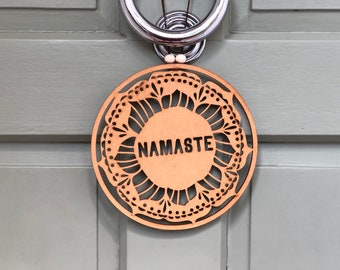 Lotus Flower Namaste Wood Sign - Yoga Studio Decor