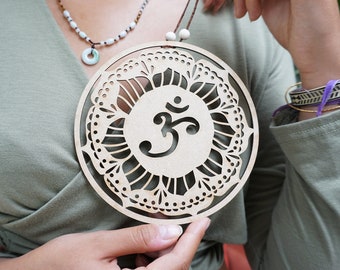 Om Decoration, Om Wall Art, Om Wall Hanging, Om Wall Decor, Om Symbol Wall Sign, Yoga Studio Decor, Mandala, Chakra Art, Yoga Gifts, Namaste
