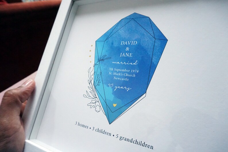 45th Anniversary Gift for Parents 45th Wedding Anniversary