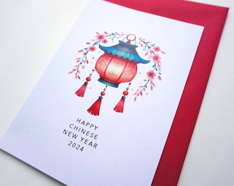 Chinese New Year 2024, Year of the Dragon, Lunar New Year, Chinese Zodiac, Kung Hei Fat Choi, Chinese Card Happy New Year