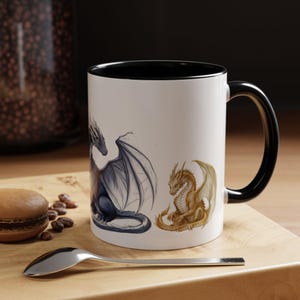 Dragon Mug, Mythical Creatures Cup, Fantasy Lover Drinkware, Dragon Graphic Mug, Unique Gift for Dragon Fans, Fantasy Drinkware