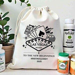 Las Vegas Bachelorette Party Favor Bags - Custom Las Vegas Party Bag - Vegas Bridal Party Gifts - Destination Wedding Welcome Bag
