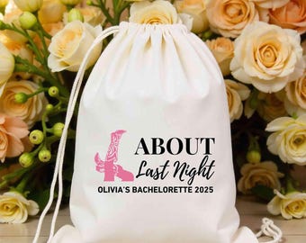 About Last Night Hangover Kit - Bachelorette party Gift Ideas - wedding favor Bags - Custom Bridal Party Favor Bags - Groovy Gift