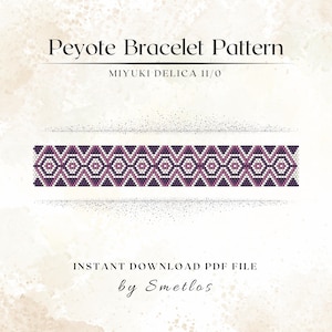 Illusion Peyote Armband Muster, Perlen Armband Muster, Miyuki Perlen Armband Muster, PDF Perlen Anleitung, DIY Peyote Armband