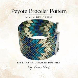 Even Count Peyote Bracelet Pattern, Beaded Bracelet Pattern, Miyuki Beading Pattern, PDF Beadwork Chart, DIY Peyote Bracelet - Arrow