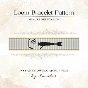 Black Cat Seed Bead Bracelet Pattern, Loom Beading Pattern PDF, Miyuki Delica Cuff Bracelet, Bead Loom Tutorial