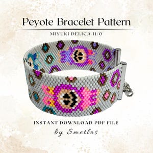 Even Count Peyote Bracelet Pattern, Beaded Bracelet Pattern, Miyuki Beading Pattern, PDF Beadwork Chart, DIY Peyote Bracelet - Monsters