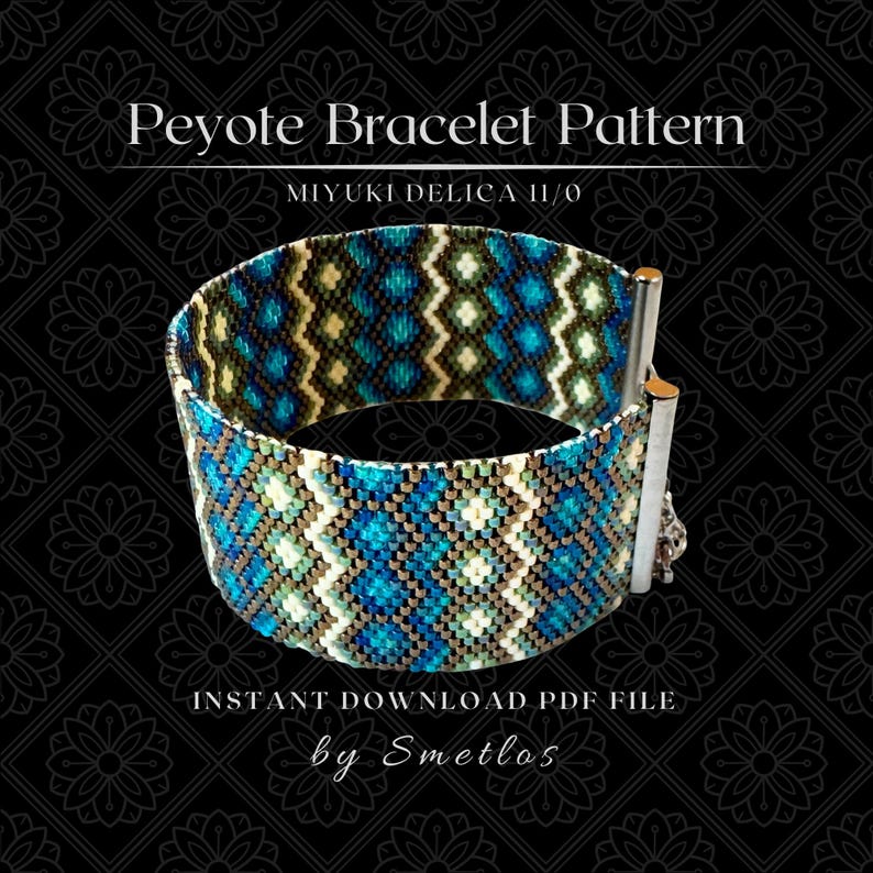 Bracelet Chamanique Perles De Verre - Médecine Sacrée Ayahuasca - Peyotl, Yage - Neuf