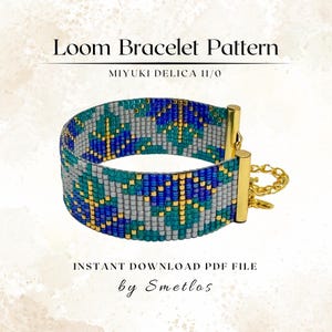 Grünes Blatt Loom Perlen Armband Muster, Miyuki Loom Muster, Perlen Armband PDF, Perlenarbeit Tabelle, Loom Armband