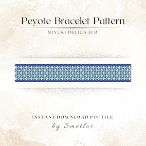 Crystals Peyote Bracelet Pattern, Beaded Bracelet Pattern, Miyuki Beading Pattern, PDF Beadwork Chart, DIY Peyote Bracelet