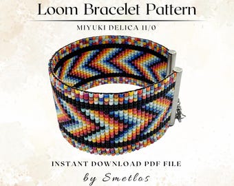 Miyuki Delica Perlen Loom Armband Muster (PDF Download)