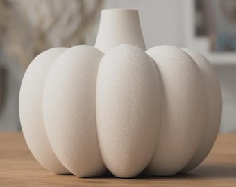 Pumpkin Vase (Fuzzy Skin) by SabreDesign – 3D Printed Fall & Halloween Decor | Bulk Event Centerpieces | Custom Colors