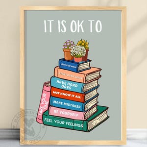 It is Okay to Bitte for Help Poster, Star Over, Klassenzimmer Poster Zitate, Motivation Kinder Kunst, Lernwandkunst, Spielzimmer Wandkunst #ITSOK
