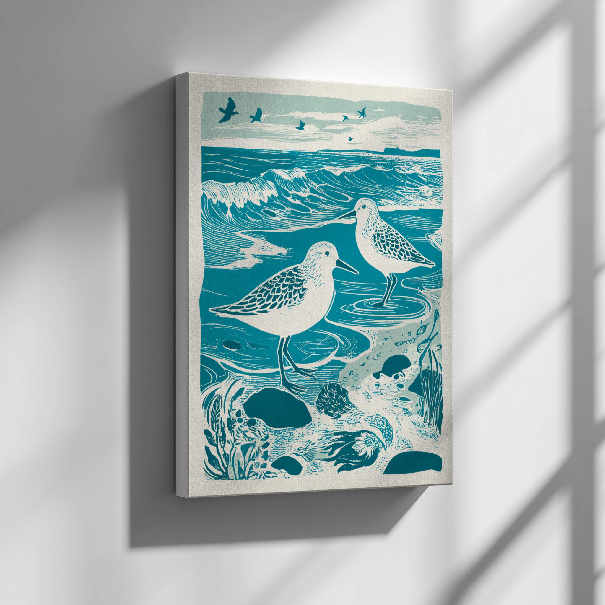 Beach Birds – Coastal Wall Art Print, Seagull Artwork, Beach Decor - Etsy