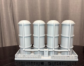 O Scale Fuel Tank Storage 1:48 Gauge/ Prebuilt Model - Assembled - Oil Gas Pipes