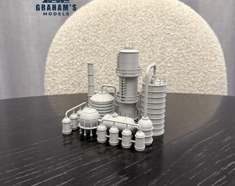 N Scale Oil Refinery - NO BASE VERSION/ 1:160 Gauge/ Built And Ready