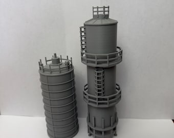HO Scale Oil Fuel Tanks / 1:87 Gauge/ Prebuilt Model - Fuel Tank Storage Trains
