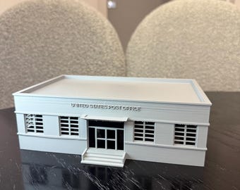 Post Office - HO Scale 1:87 Gauge | Preassembled - Built Up Building, No Assembly Required!