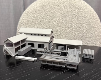 N Scale Sawmill Lumber Yard / 1:160 Gauge/ Preassembled