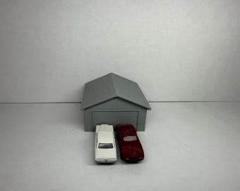 Garaje independiente para 1 coche (paquete de 4) - Escala N 1:160 - No requiere ensamblaje - Prefabricado