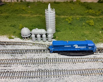 Nスケール小型燃料貯蔵庫セット / 1:160スケール / 組み立て済み