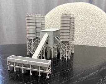 N Scale Concrete Plant Cement Factory / 1:160 Gauge/ No Base Version