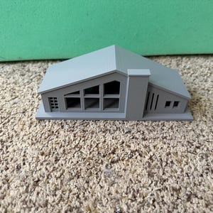 Modern House ranch style - HO Scale 1:87 Gauge | NO ASSEMBLY required