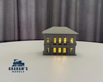 N Scale Small Train Station / 1:160 Gauge/ Preassembled
