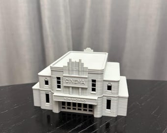 Cinema / Movie Theater - N Scale 1:160 Gauge - | Preassembled - Prebuilt Building