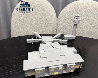 N Scale Airport - 1:160 Gauge - Mostly Assembled - Built and Ready