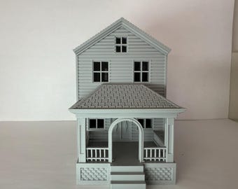Two Story House - HO Scale 1:87 Gauge - | Preassembled - Prebuilt Building
