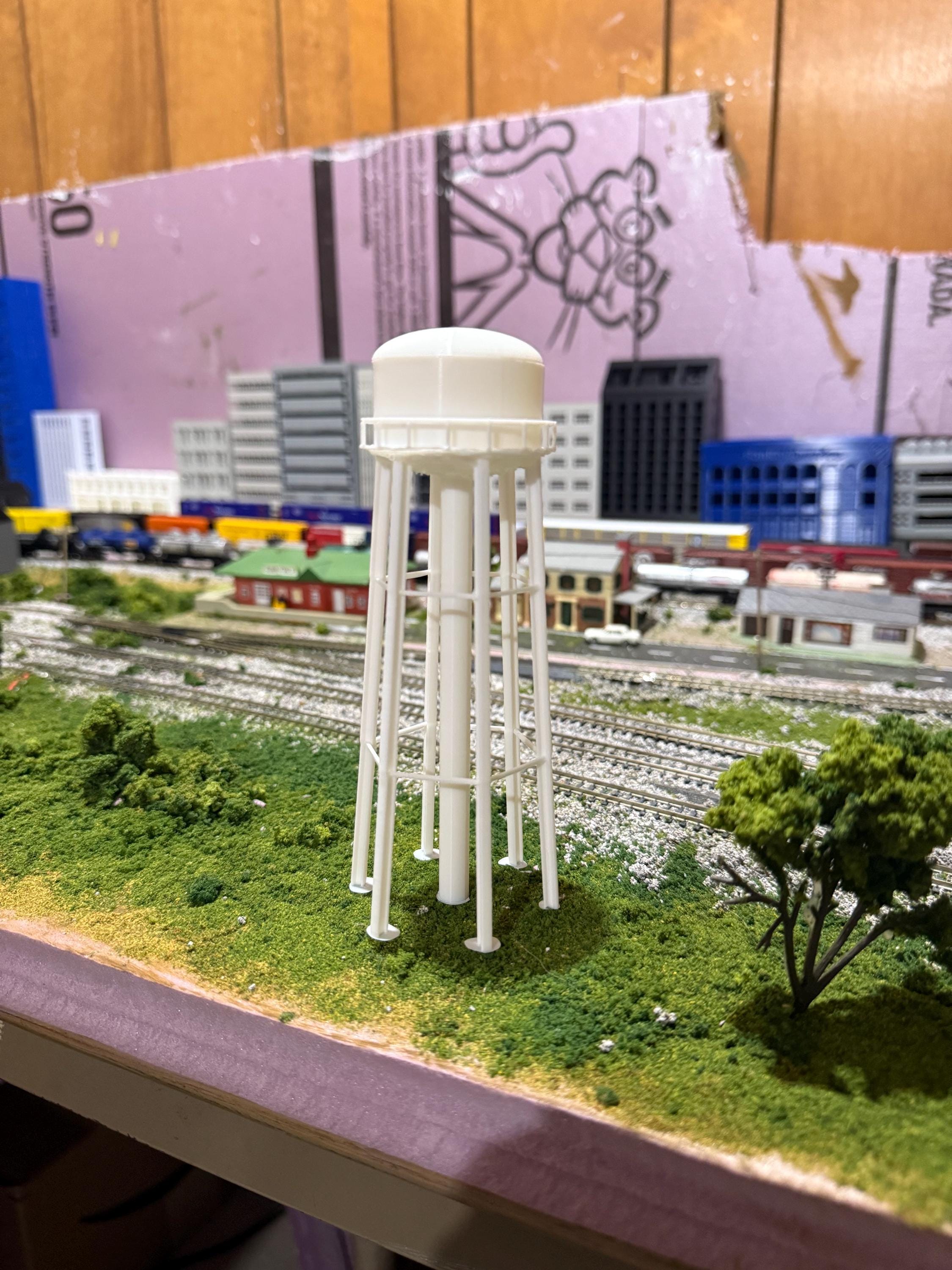 Water Tower - N Scale 1:160 - | Preassembled - Built Up Building, No Assembly Required!