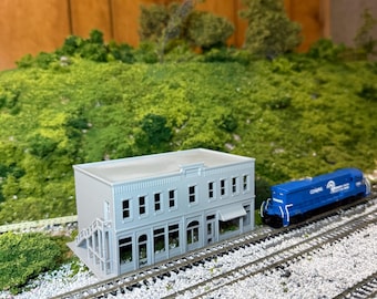 N Scale Commercial Building 1:160 Gauge - Downtown Building - Built And Ready