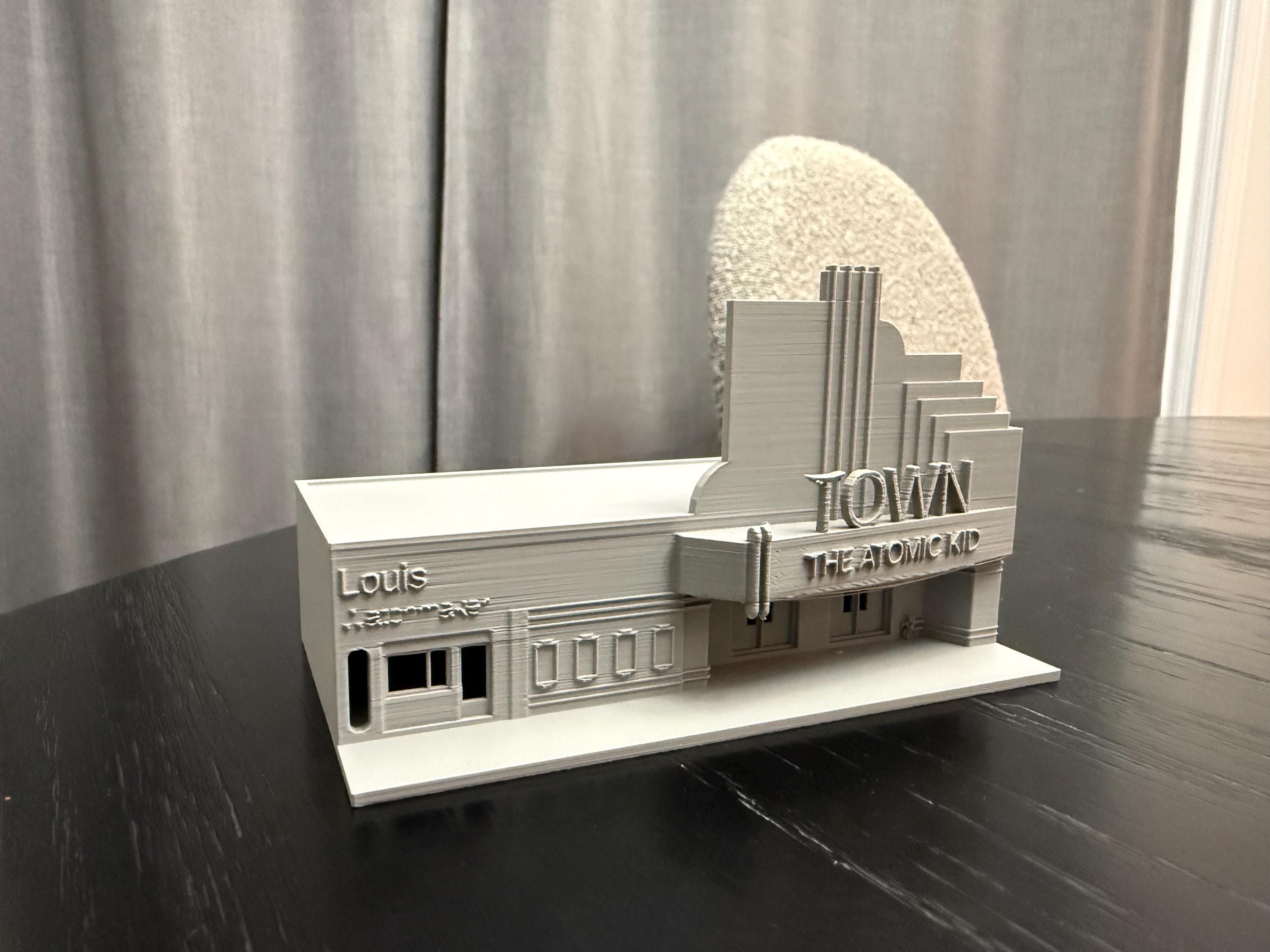 Movie Theater - N Scale 1:160 | NO ASSEMBLY REQUIRED - Built and Ready