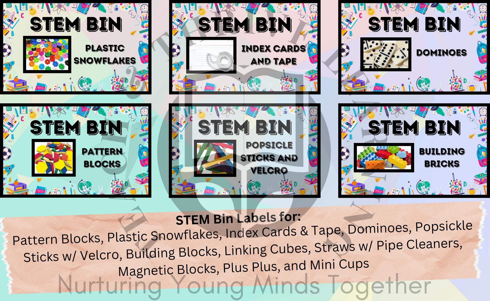 STEM Bin Labels & Idea Cards: Hands-on Learning (printable) - Etsy