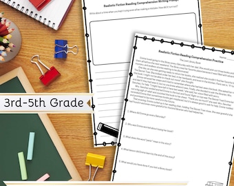 20 Realistic Fiction Comprehension Reading Passages – 3rd-5th Grade – Print & Digital – Higher Order Thinking Questions