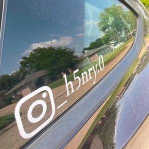 Instagram Name Decal